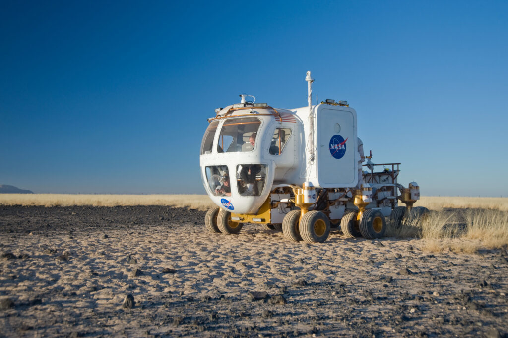  Multi-Mission Space Exploration Vehicle concept in the Arizona desert in 2008.