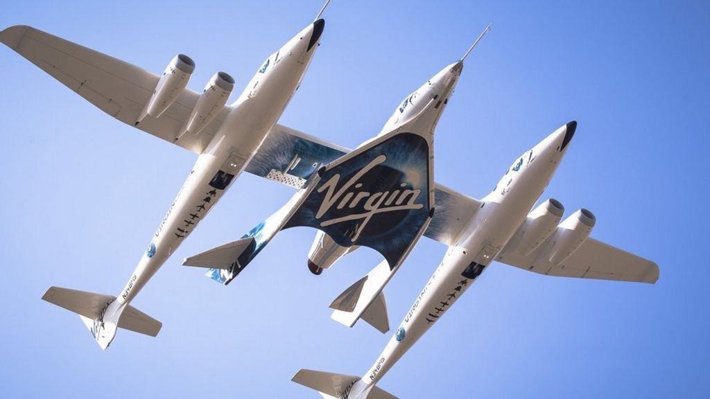 Virgin Galactic's plane will be carried to a height of 12,000m before its rocket ignites