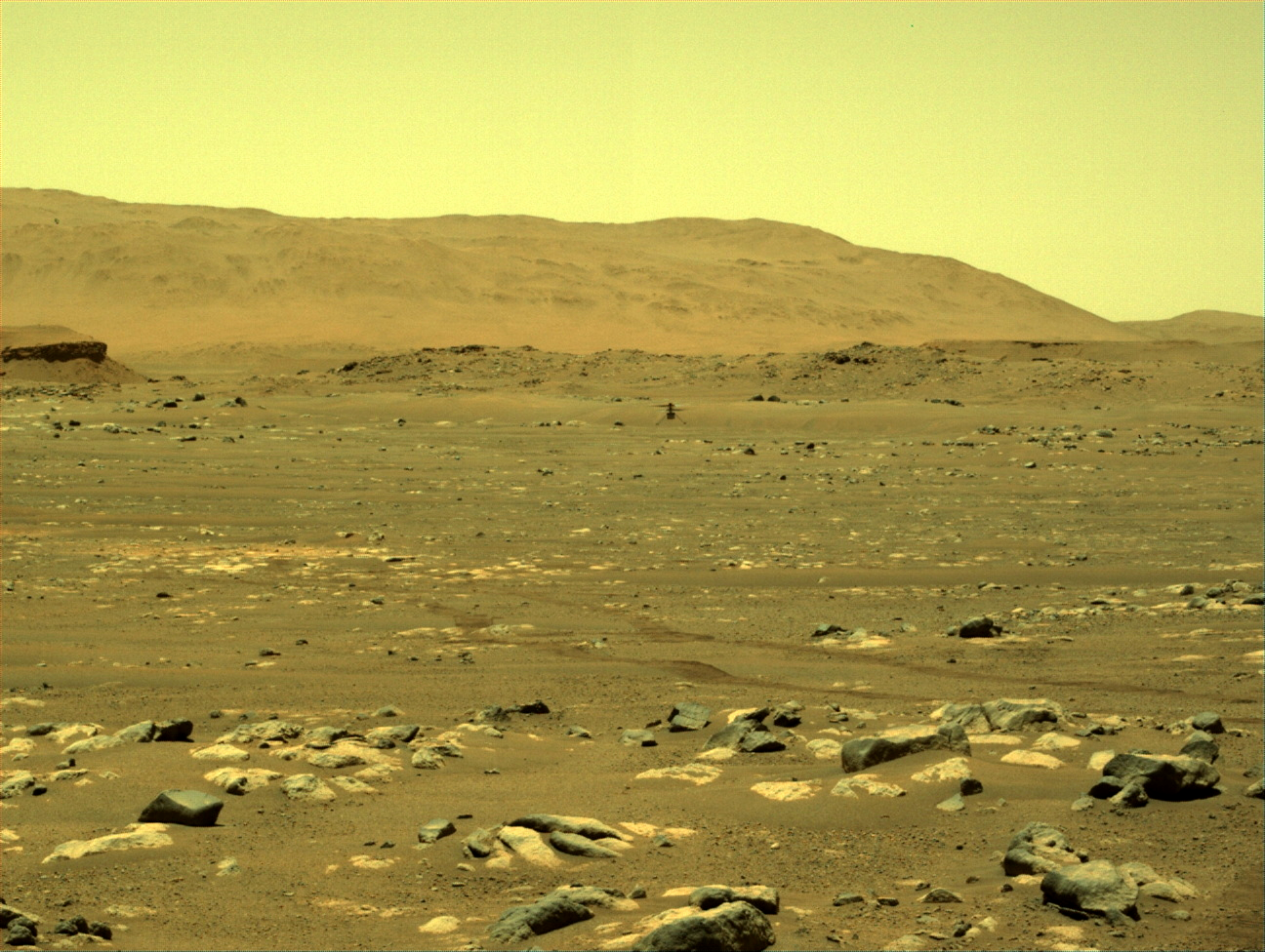 Ingenutiy hovering above the surface of Mars